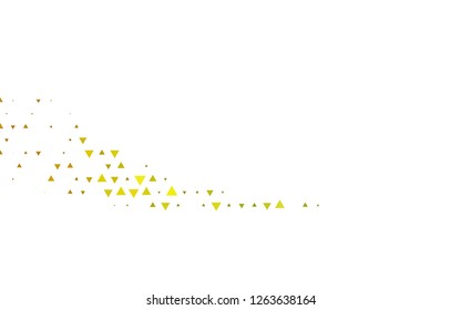 Light Green, Yellow vector template with crystals, triangles. Glitter abstract illustration with triangular shapes. Smart design for your business advert.