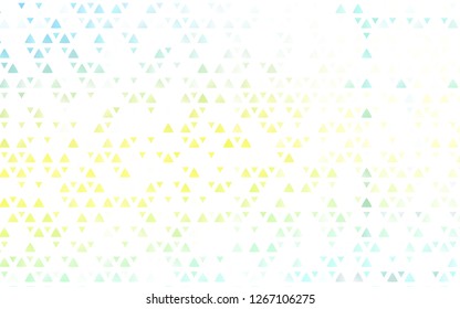 Light Green, Yellow vector template with crystals, triangles. Triangles on abstract background with colorful gradient. Pattern for busines ad, booklets, leaflets
