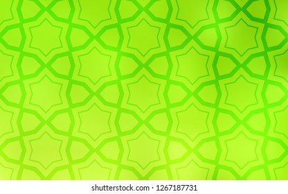 Light Green, Yellow vector template with sky stars. Blurred decorative design in simple style with stars. Template for sell phone backgrounds.