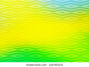 Light Green, Yellow vector template with crystals, triangles. Beautiful illustration with triangles in nature style. Template for wallpapers.