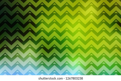 Light Green, Yellow vector template with lines, triangles. Triangles on abstract background with colorful gradient. Template for wallpapers.