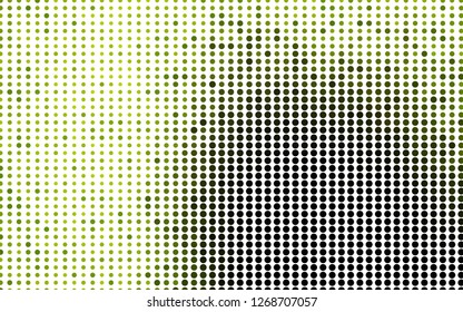 Light Green, Yellow vector template with circles. Glitter abstract illustration with blurred drops of rain. Pattern for ads, leaflets.