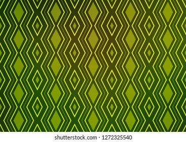 Light Green, Yellow vector template with sticks, squares. Colorful lines, squares on abstract background with gradient. Pattern for ads, posters, banners.