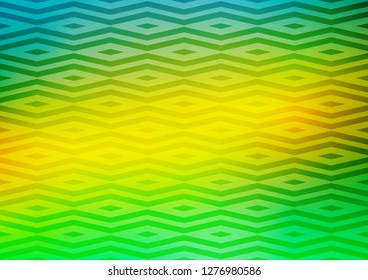 Light Green, Yellow vector template with crystals, triangles. Abstract gradient illustration with triangles. Template for wallpapers.
