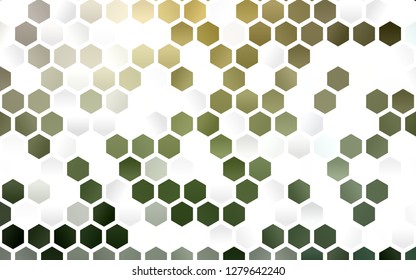 Light Green, Yellow vector template in hexagonal style. Illustration with set of colorful hexagons. Pattern for texture of wallpapers.