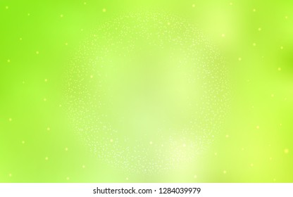 Light Green, Yellow vector template with space stars. Shining illustration with sky stars on abstract template. Smart design for your business advert.