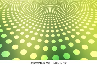 Light Green, Yellow vector template with circles. Modern abstract illustration with colorful water drops. Completely new template for your brand book.