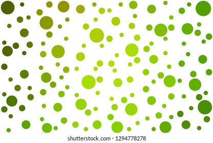 Light Green, Yellow vector  template with circles. Illustration with set of shining colorful abstract circles. Pattern for textures of wallpapers.