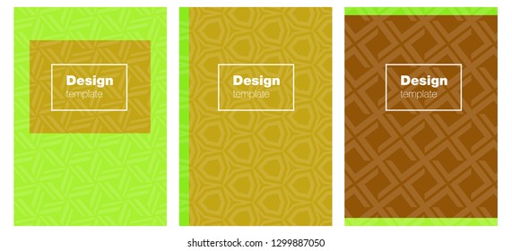 Light Green, Yellow vector template for journals. Beautiful colorful sample in abstract style. Design for cover of books, notepads.