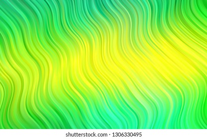 Light Green, Yellow vector template with liquid shapes. Blurred geometric sample with gradient bubbles.  The best blurred design for your business.