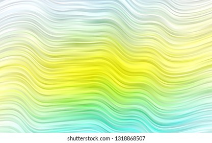 Light Green, Yellow vector template with lines, ovals. An elegant bright illustration with gradient. New composition for your brand book.