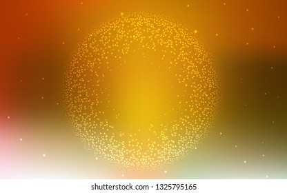 Light Green, Yellow vector template with space stars. Blurred decorative design in simple style with galaxy stars. Pattern for astronomy websites.
