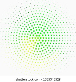 Light Green, Yellow vector template with neon stars. Colorful illustration in abstract style with gradient stars. Best design for your ad, poster, banner.