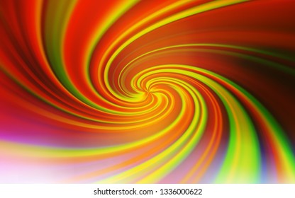 Light Green, Yellow vector template with bent lines. Creative illustration in halftone style with gradient. New composition for your brand book.