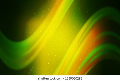 Light Green, Yellow vector template with space stars. Blurred decorative design in simple style with galaxy stars. Pattern for astrology websites.