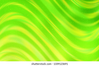 Light Green, Yellow vector template with space stars. Shining illustration with sky stars on abstract template. Smart design for your business advert.