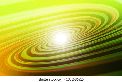 Light Green, Yellow vector template with space stars. Blurred decorative design in simple style with galaxy stars. Pattern for astronomy websites.