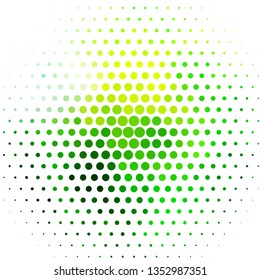 Light Green, Yellow vector template with circles. Glitter abstract illustration with colorful drops. Design for posters, banners.