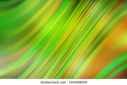 Light Green, Yellow vector template with space stars. Blurred decorative design in simple style with galaxy stars. Template for cosmic backgrounds.