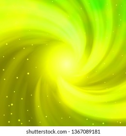 Light Green, Yellow vector template with neon stars. Blur decorative design in simple style with stars. Pattern for new year ad, booklets.
