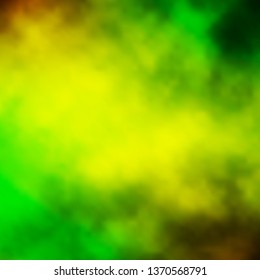 Light Green, Yellow vector template with sky, clouds. Gradient illustration with colorful sky, clouds. Pattern for your booklets, leaflets.