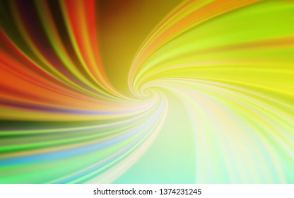 Light Green, Yellow vector template with lines. Modern gradient abstract illustration with bandy lines. New composition for your brand book.