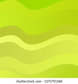 Light Green, Yellow vector template with lines. Abstract illustration with bandy gradient lines. Pattern for busines booklets, leaflets