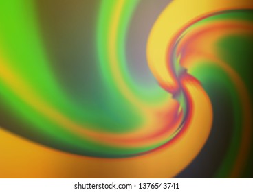 Light Green, Yellow vector template with abstract lines. Shining crooked illustration in marble style. The elegant pattern for brand book.