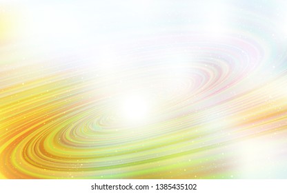 Light Green, Yellow vector template with space stars. Shining colored illustration with bright astronomical stars. Pattern for futuristic ad, booklets.