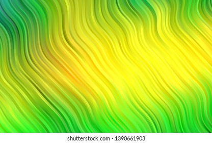 Light Green, Yellow vector template with lava shapes. Creative geometric illustration in marble style with gradient. The template for cell phone backgrounds.