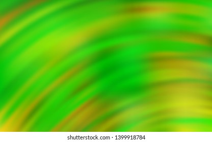 Light Green, Yellow vector template with curved lines. An elegant bright illustration with gradient. A completely new design for your business.