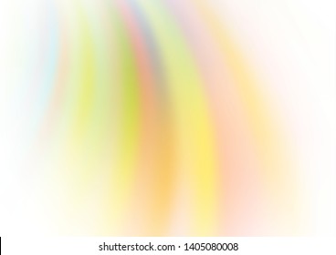 Light Green, Yellow vector template with bent ribbons. Glitter abstract illustration with wry lines. Brand new design for your ads, poster, banner.