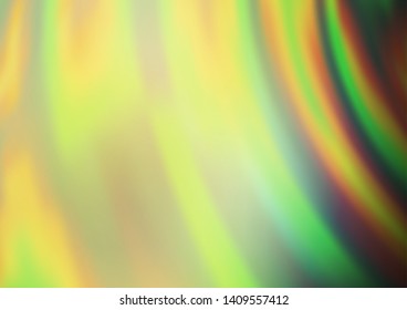 Light Green, Yellow vector template with liquid shapes. An elegant bright illustration with gradient. Textured wave pattern for backgrounds.