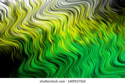 Light Green, Yellow vector template with liquid shapes. Colorful abstract illustration with gradient lines. Pattern for your business design.