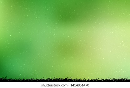 Light Green, Yellow vector template with space stars. Shining colored illustration with bright astronomical stars. Pattern for astrology websites.