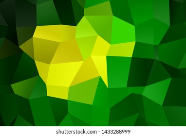 Light Green, Yellow vector template with rhombus. Rectangles on abstract background with colorful gradient. The template can be used as a background.