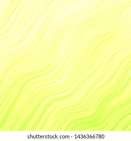 Light Green, Yellow vector template with lines. Illustration in abstract style with gradient curved.  Pattern for websites, landing pages.