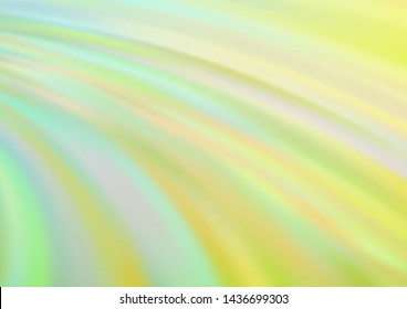 Light Green, Yellow vector template with liquid shapes. Geometric illustration in marble style with gradient.  The template for cell phone backgrounds.