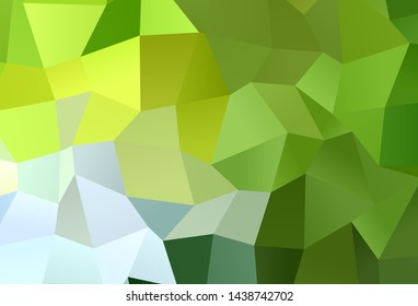Light Green, Yellow vector template with rhombus. Glitter abstract illustration with rectangular shapes. Modern template for your landing page.