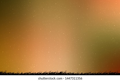 Light Green, Yellow vector template with space stars. Modern abstract illustration with Big Dipper stars. Template for cosmic backgrounds.