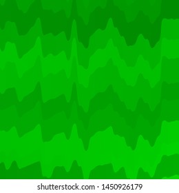 Light Green, Yellow vector template with wry lines. Illustration in abstract style with gradient curved.  Best design for your ad, poster, banner.