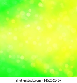 Light Green, Yellow vector template with circles. Abstract illustration with colorful spots in nature style. Design for posters, banners.