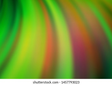 Light Green, Yellow vector template with bent ribbons. Modern gradient abstract illustration with bandy lines. Pattern for your business design.