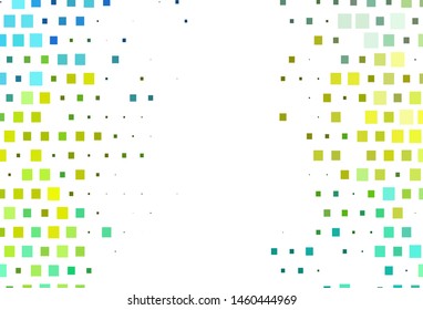 Light Green, Yellow vector template with crystals, rectangles. Glitter abstract illustration with rectangular shapes. Pattern for commercials.