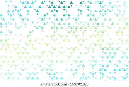 Light Green, Yellow vector template with crystals, triangles. Abstract gradient illustration with triangles. Pattern can be used for websites.