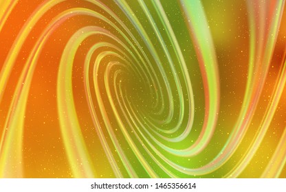 Light Green, Yellow vector template with space stars. Modern abstract illustration with Big Dipper stars. Pattern for astrology websites.