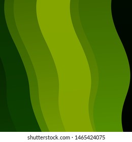 Light Green, Yellow vector template with curved lines. Colorful abstract illustration with gradient curves. Best design for your ad, poster, banner.