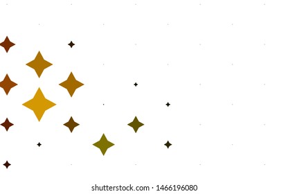 Light Green, Yellow vector template with sky stars. Stars on blurred abstract background with gradient. The template can be used as a background.