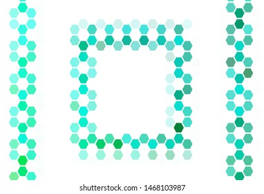 Light Green, Yellow vector template in hexagonal style. Blur background with colorful hexagons. New template for your brand book.