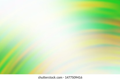 Light Green, Yellow vector template with lines. Modern gradient abstract illustration with bandy lines. Elegant pattern for a brand book.